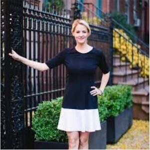 Banana Republic Color Block black and white dress size 14